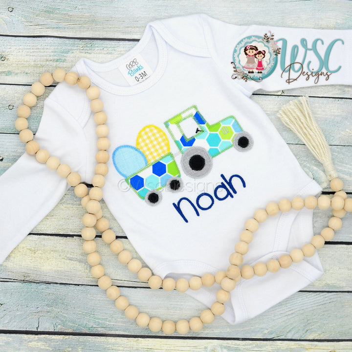 Baby Boy Easter Truck with Egg Shirt - WSC-Designs Boutique