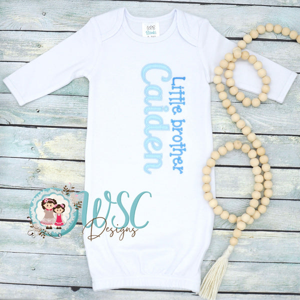 Baby Coming Home Gown, Little Brother Outfit - WSC-Designs Boutique