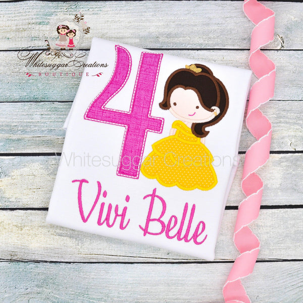 Beauty Princess Belle Birthday Party Shirt - WSC-Designs Boutique