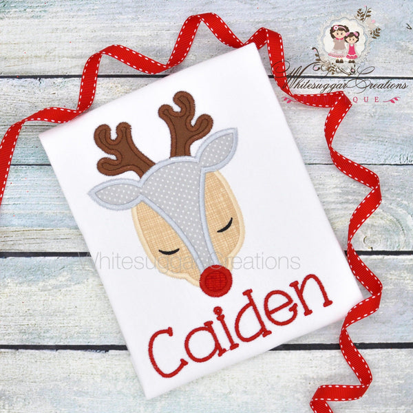 Boy Christmas Reindeer Shirt with Lights - WSC-Designs Boutique