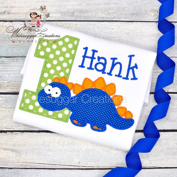 Boy Dinosaur First Birthday Shirt - WSC-Designs Boutique