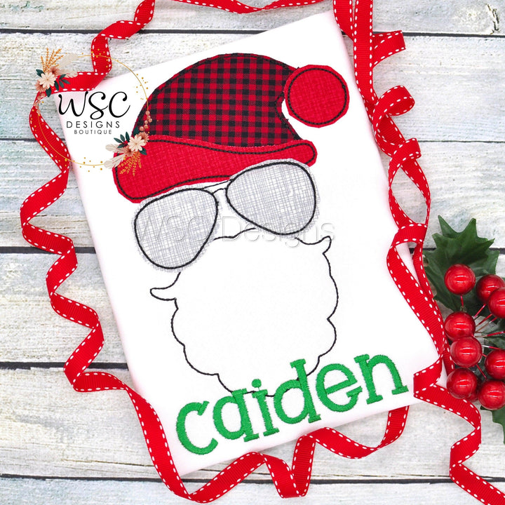 Christmas Santa Face with Shades Shirt - WSC-Designs Boutique