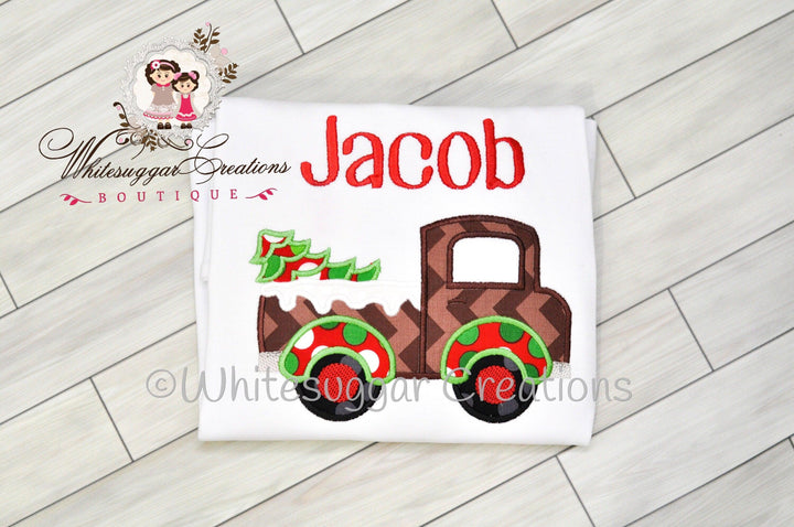 Christmas Truck with Tree Shirt for Boys - WSC-Designs Boutique