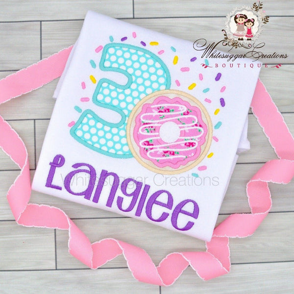 Donut Birthday Shirt for Girls - WSC-Designs Boutique