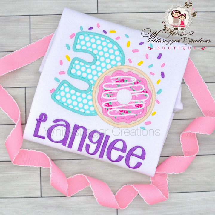 Donut Birthday Shirt For Girls - WSC-Designs Boutique