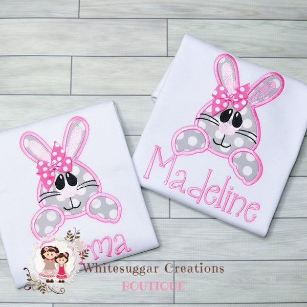 Easter Bunny Face Shirt for Girls - WSC-Designs Boutique