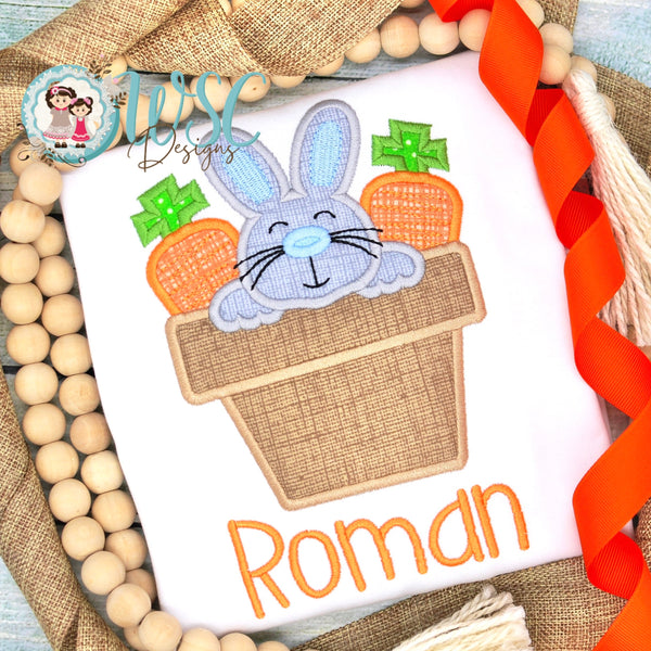 Easter bunny in a flower pot with carrots Shirt - WSC-Designs Boutique