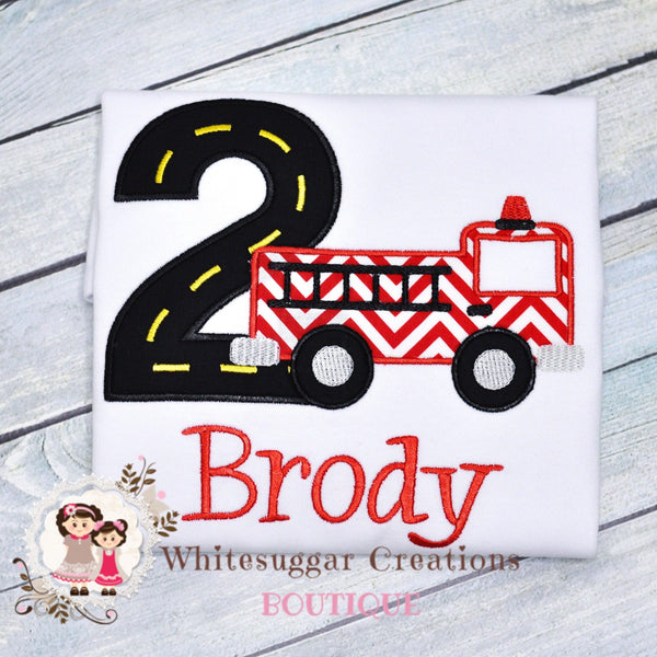Fire Engine Birthday Shirt for Boys - WSC-Designs Boutique