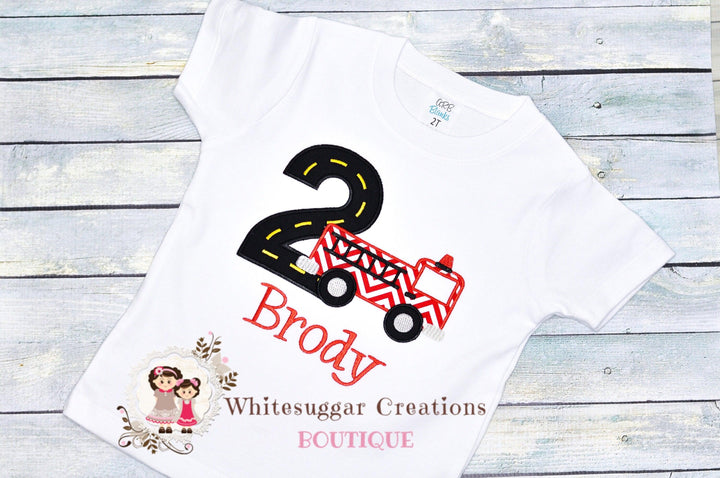Fire Engine Birthday Shirt for Boys - WSC-Designs Boutique
