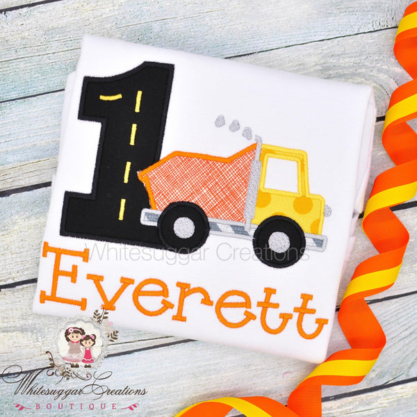 First Birthday Dump Truck Shirt for Boys - WSC-Designs Boutique