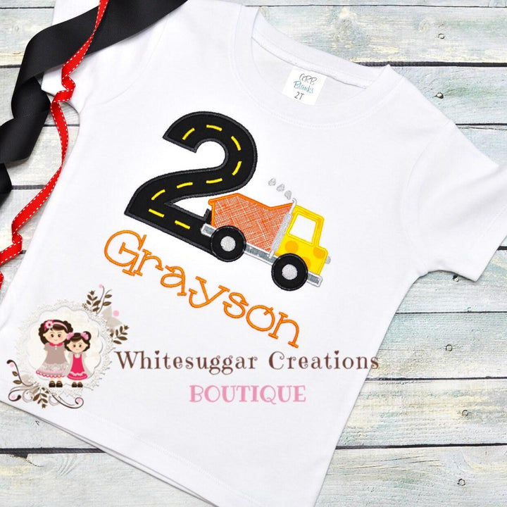 First Birthday Dump Truck Shirt for Boys - WSC-Designs Boutique