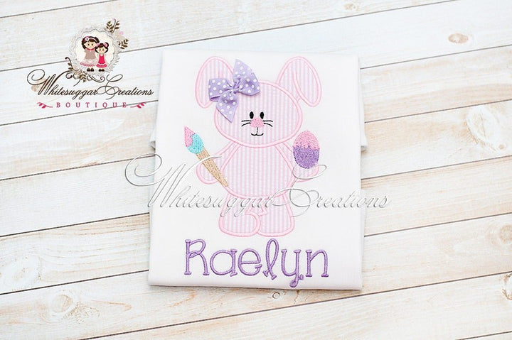 Girl Bunny Painter Shirt | Easter Personalized Shirt - WSC-Designs Boutique