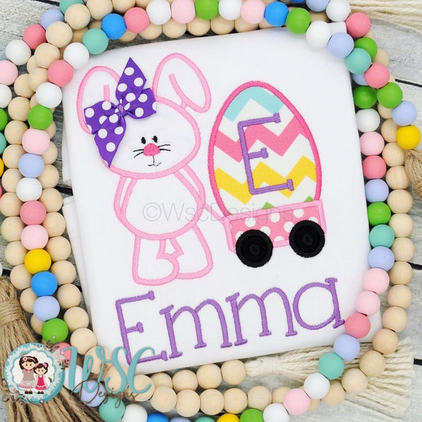 Girl Bunny with Wagon Shirt - WSC-Designs Boutique