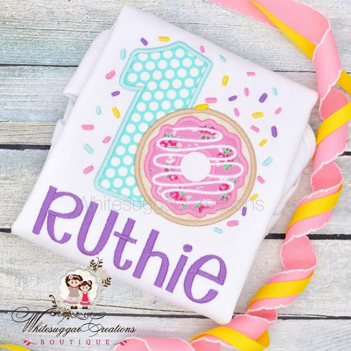 Girl Donut Birthday Shirt - WSC-Designs Boutique