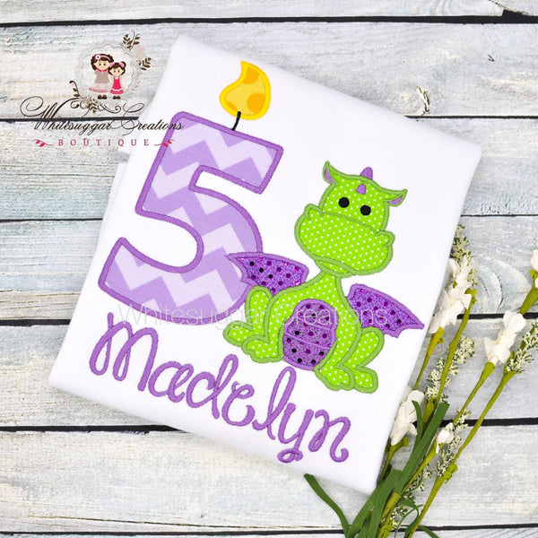 Girl Dragon Birthday Shirt - WSC-Designs Boutique