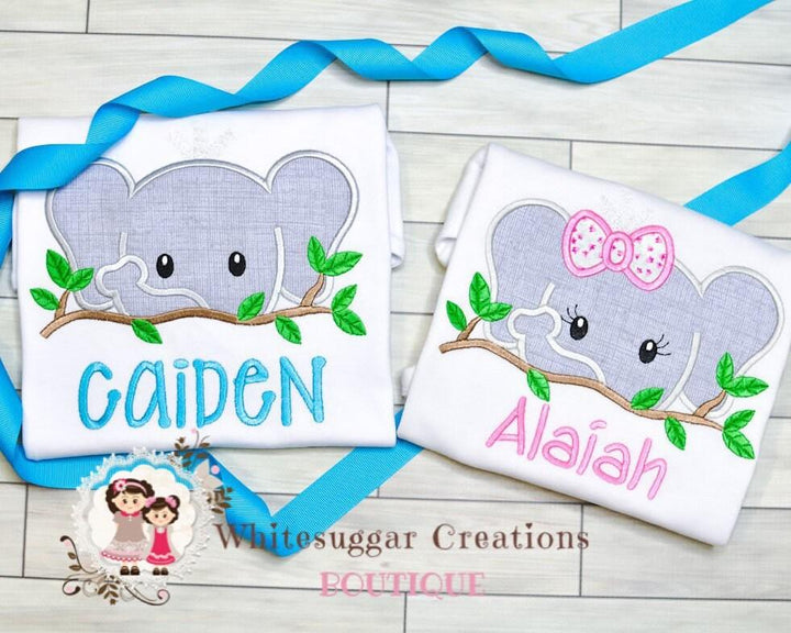 Girl Elephant Shirt - WSC-Designs Boutique