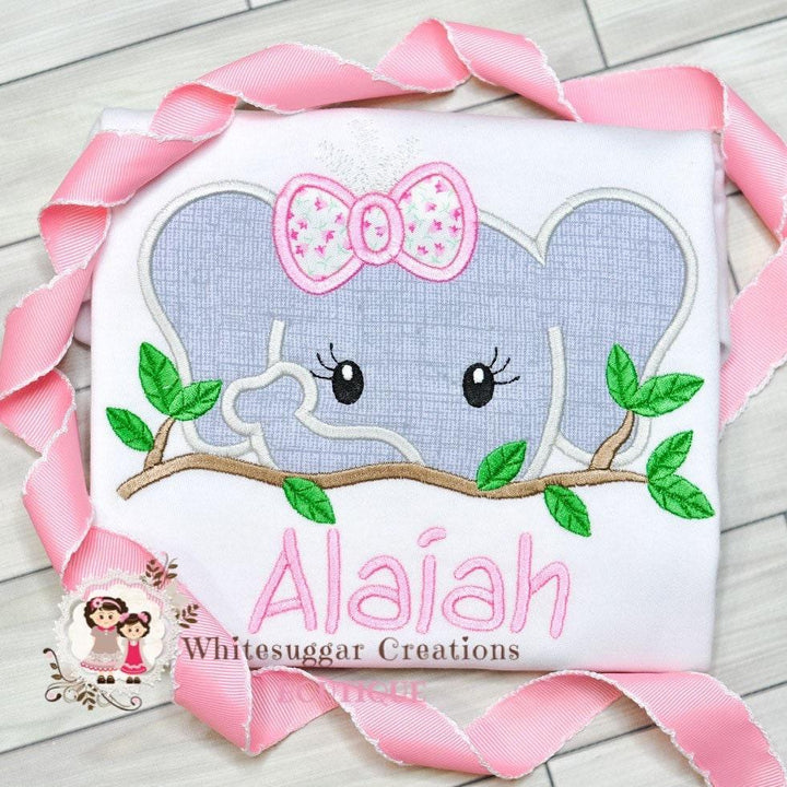 Girl Elephant Shirt - WSC-Designs Boutique