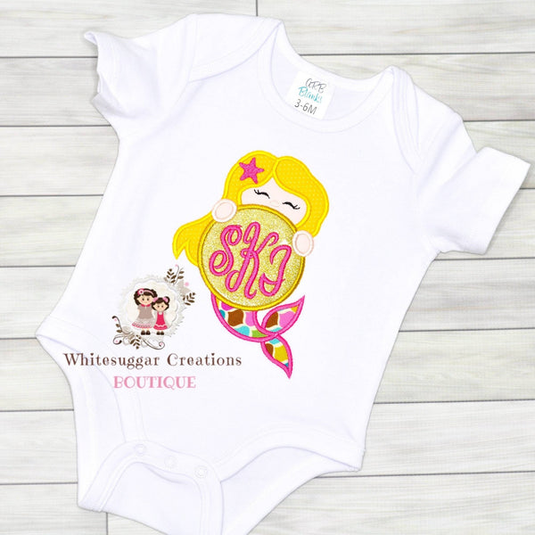 Girl Peeking Mermaid Shirt or Bodysuit - WSC-Designs Boutique
