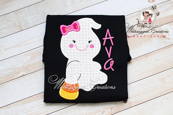 Girls Halloween Ghost Shirt - WSC-Designs Boutique