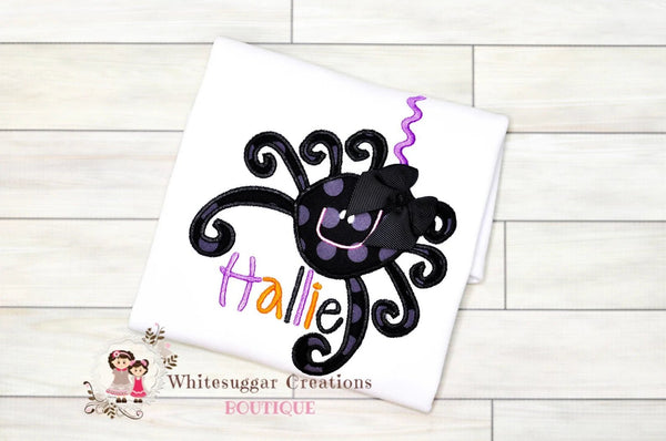 Girls Halloween Spider Shirt - WSC-Designs Boutique