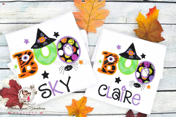 Girls Halloween Witch Hat and Spider Shirt - WSC-Designs Boutique