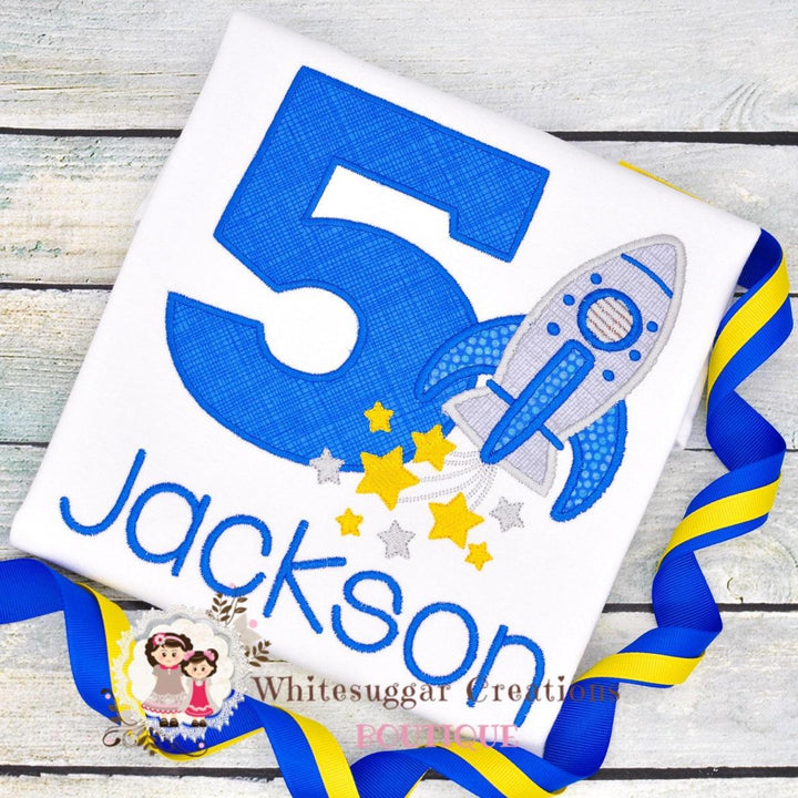 Rocket Birthday T-Shirt for Boy - WSC-Designs Boutique