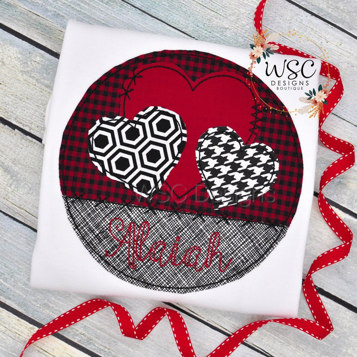 Valentine's Day Embroidered T Shirt for Girls - WSC-Designs Boutique
