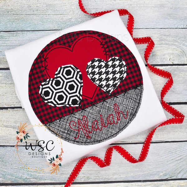 Valentine's Day Embroidered T Shirt for Girls - WSC-Designs Boutique