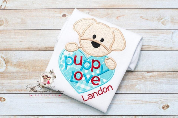 Valentines Puppy Love Shirt for Boys - WSC-Designs Boutique