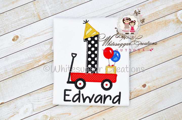 Wagon First Birthday Shirt for Boys - WSC-Designs Boutique